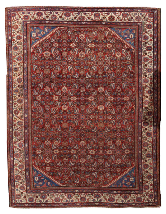 Hand made antique Persian Mahal rug 8.9' x 11.7' (274cm x 359cm) 1900s - 1B212 - One Royal Art