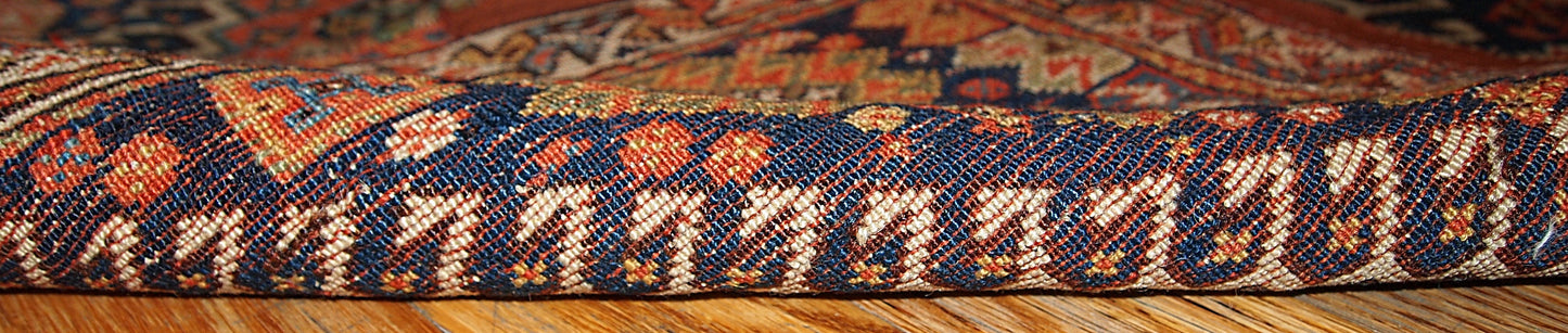 Handmade antique collectible Persian Gashkai bag face 1.10' x 2.1' (59cm x 64cm) 1870s - 1B322