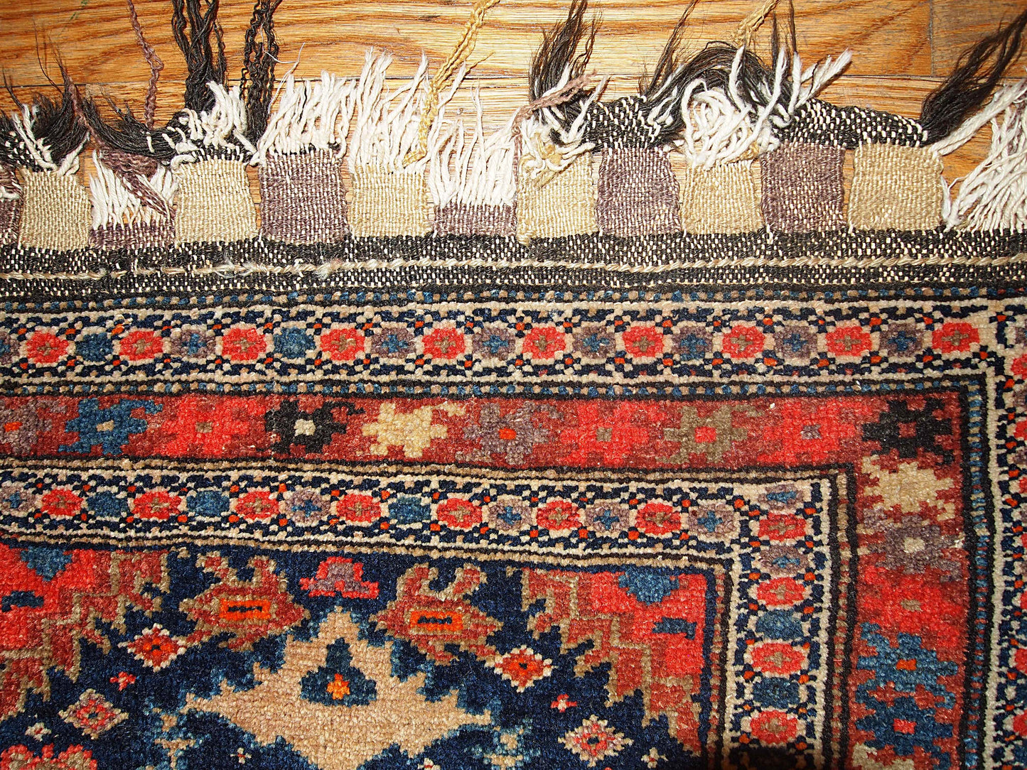 Handmade antique collectible Persian Malayer bag face 2' x 2.3' (61cm x 70cm) 1900s - 1B334 - One Royal Art