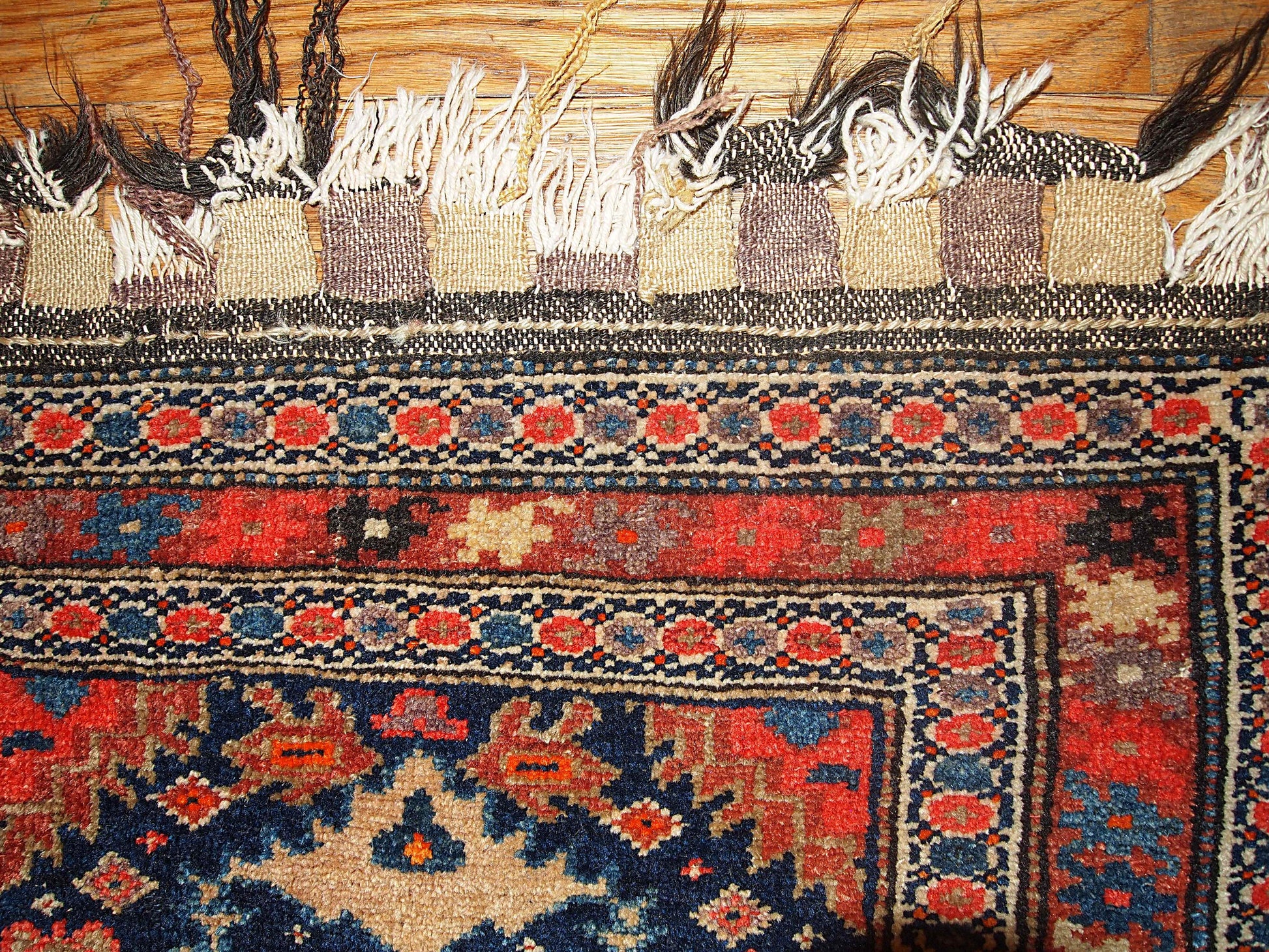 Handmade antique collectible Persian Malayer bag face 2' x 2.3' (61cm x 70cm) 1900s - 1B334 - One Royal Art