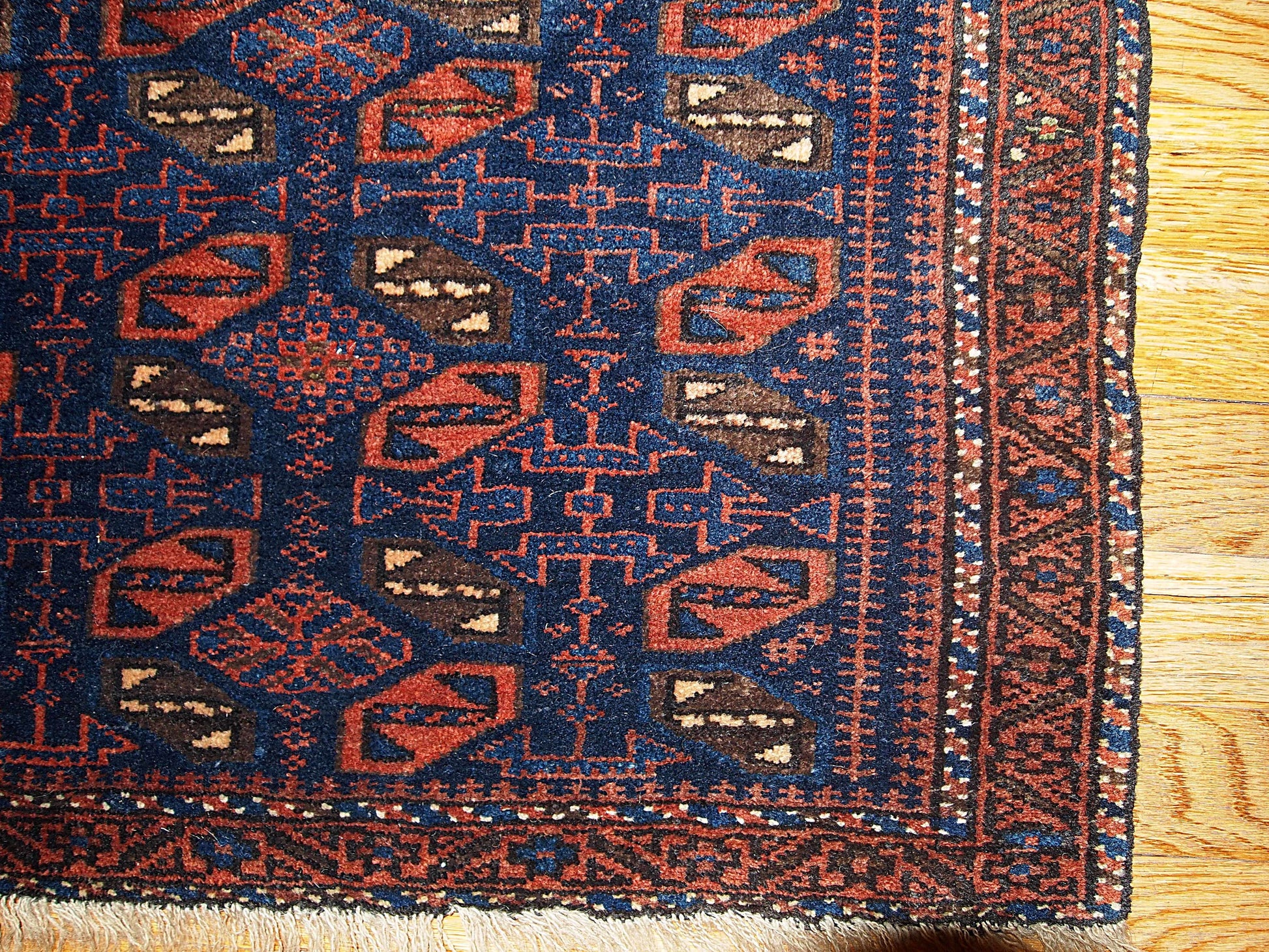 Handmade antique collectible Afghan Baluch bagface 1.7' x 1.11' (52cm x 59cm) 1880s - 1B340 - One Royal Art