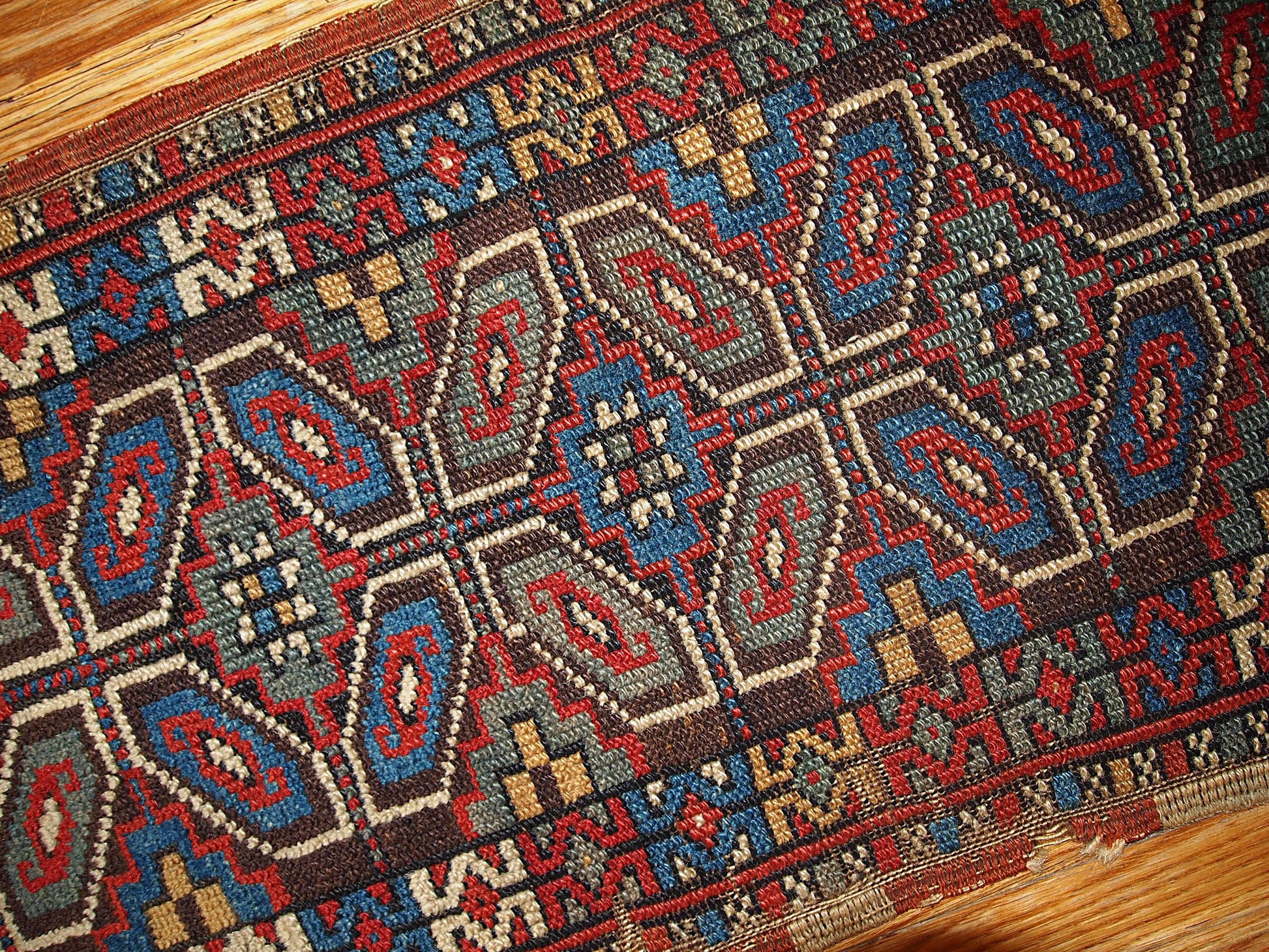 Handmade antique collectible Turkish Yastik rug 1.5' x 3' (45cm x 91cm) 1880s - 1B349 - One Royal Art