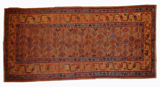 Handmade antique Persian Kurdish rug 1880s