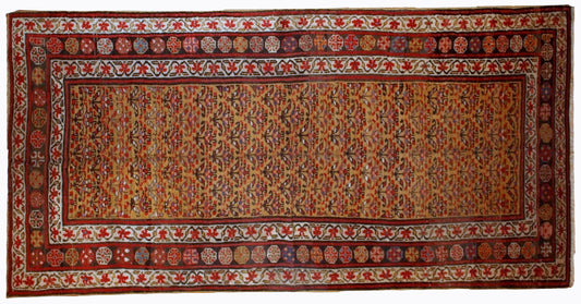 Handmade antique Persian Kurdish rug 1880s