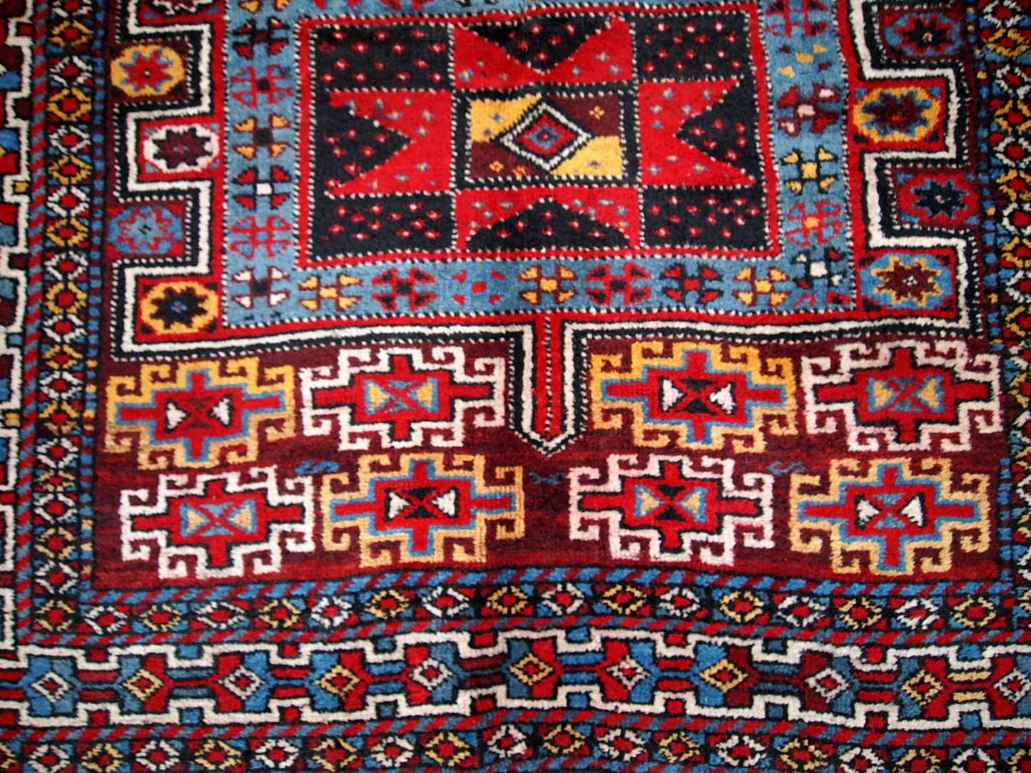Handmade antique Persian Kurdish rug 1880s