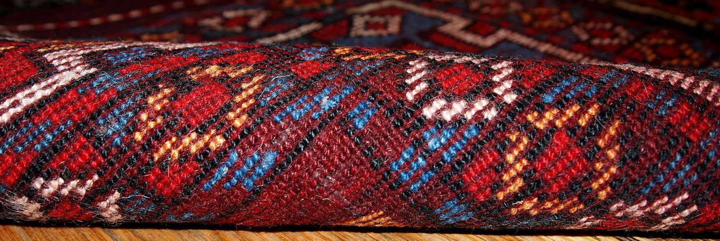 Handmade antique Persian Kurdish rug 1880s