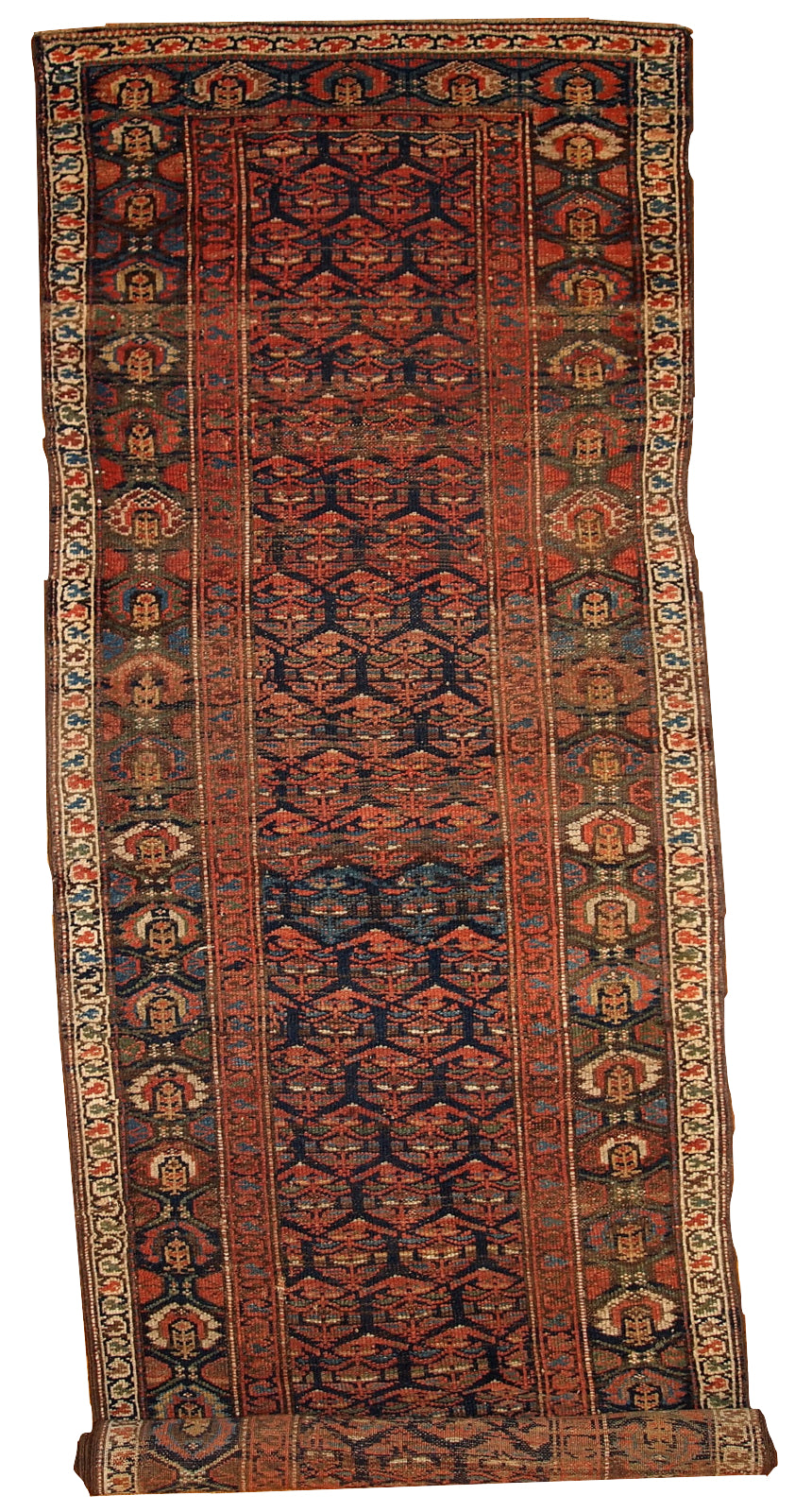 Handmade antique Persian Kurdish runner 1900s