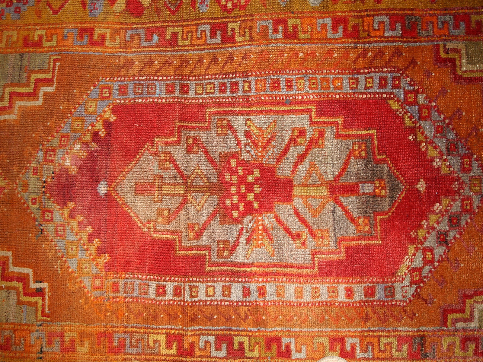 Handmade antique Turkish Anatolian rug 1910s