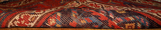 Handmade antique Persian Kurdish distressed runner 1900s