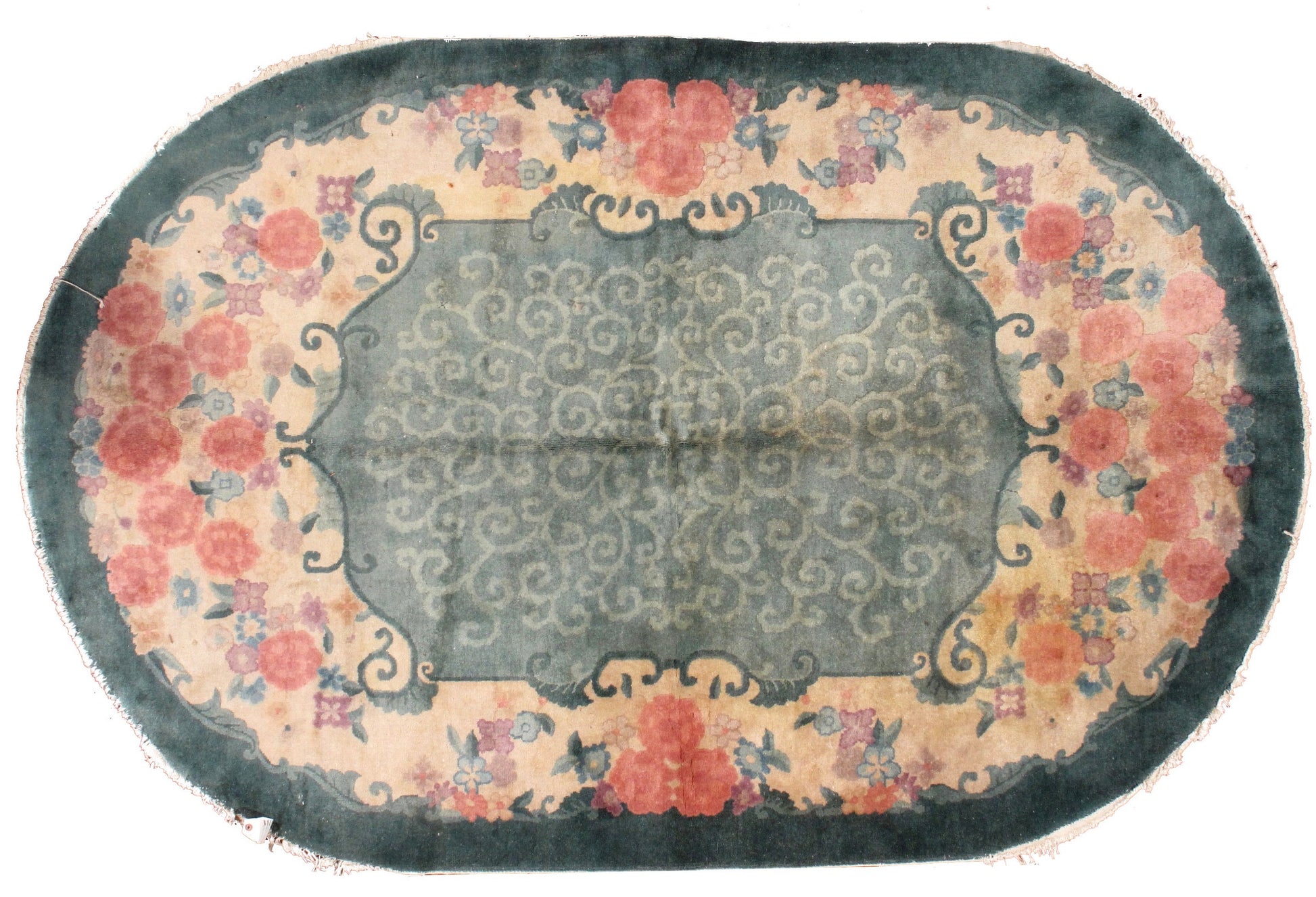 Handmade antique Art Deco Chinese rug 1920s