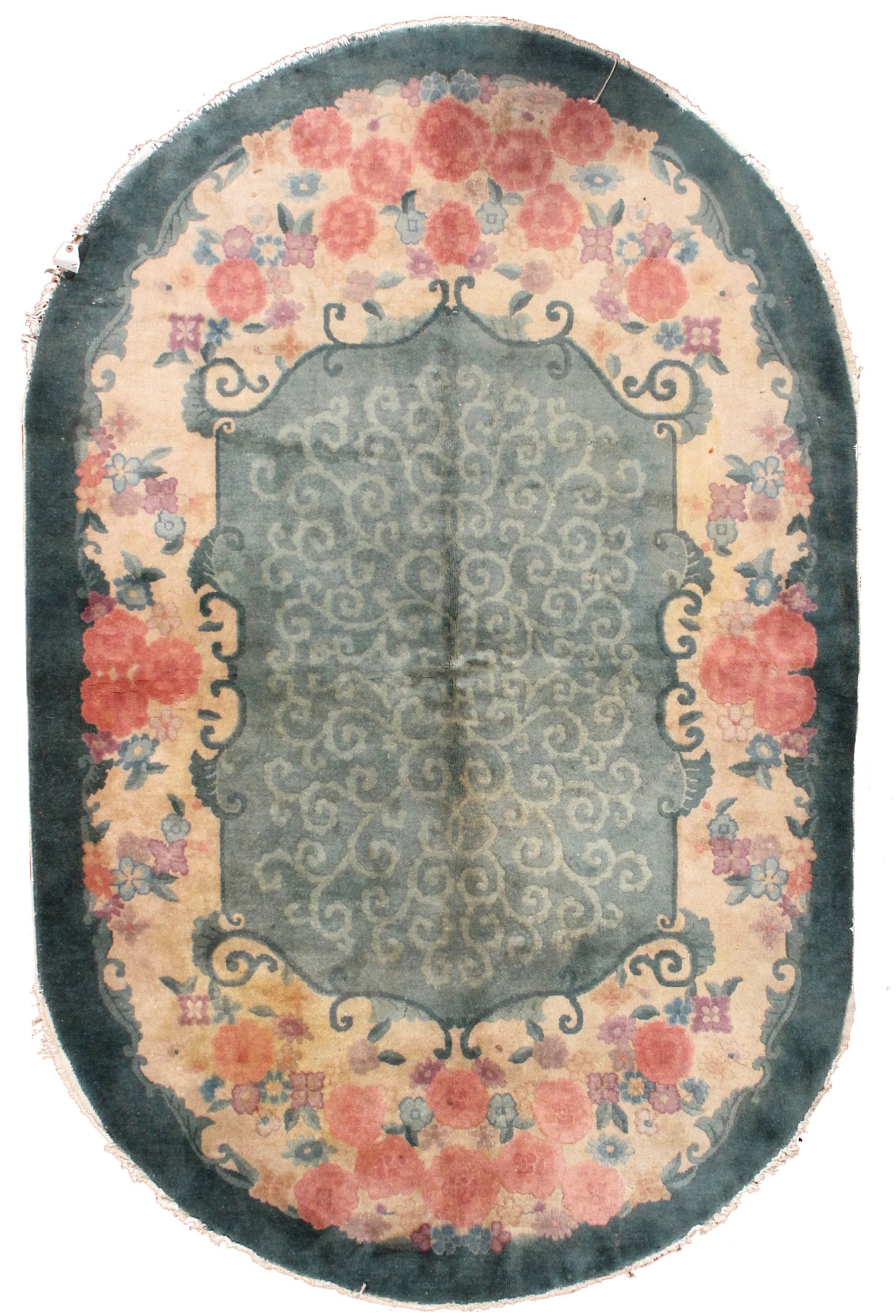 Handmade antique Art Deco Chinese rug 1920s