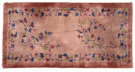 Handmade antique art deco Chinese rug 1920s