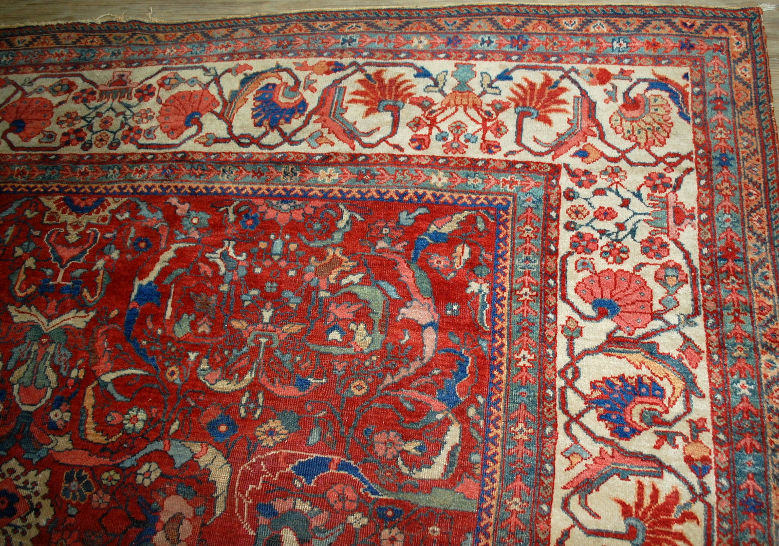 Handmade antique Persian Sultanabad rug 9.10' x 13' (303cm x 396cm) 1880s - 1B458 - One Royal Art