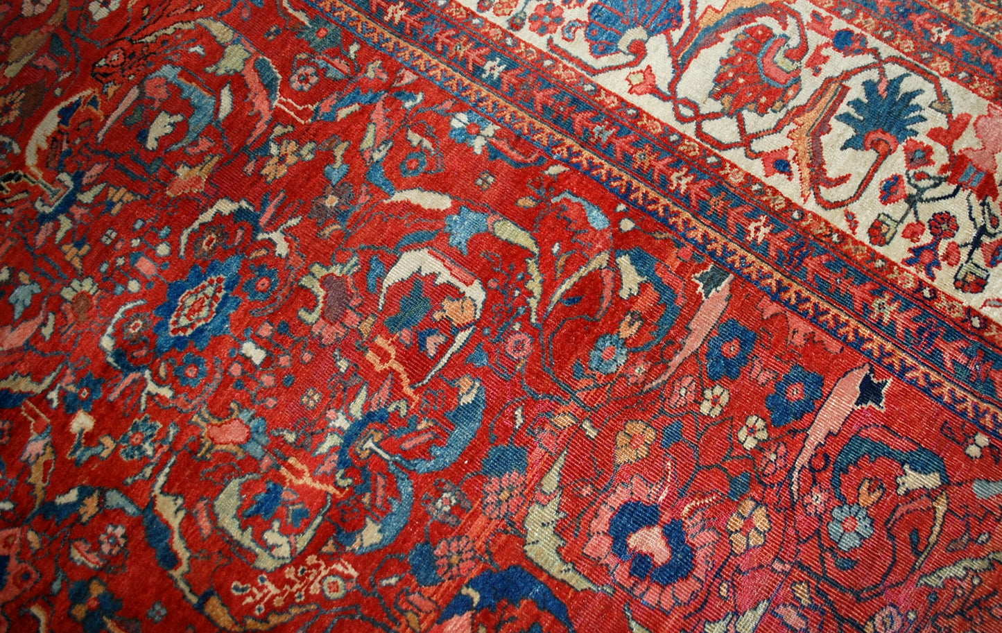 Handmade antique Persian Sultanabad rug 1880s