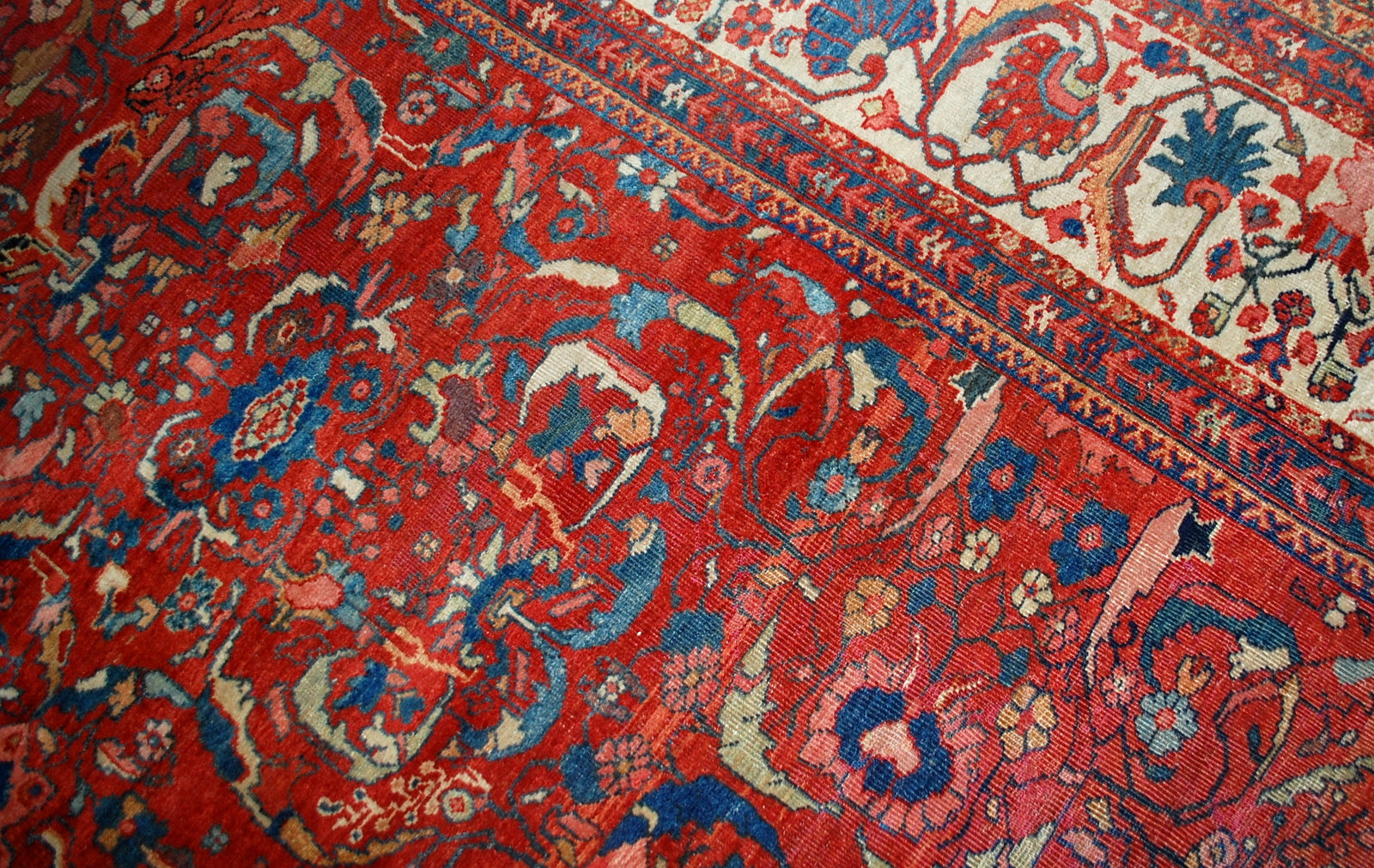 Handmade antique Persian Sultanabad rug 1880s