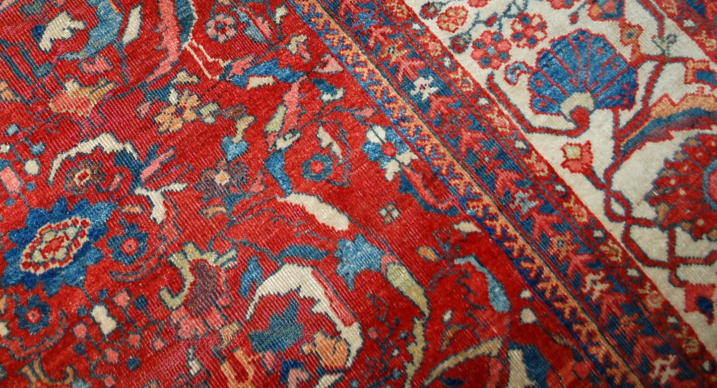 Handmade antique Persian Sultanabad rug 1880s