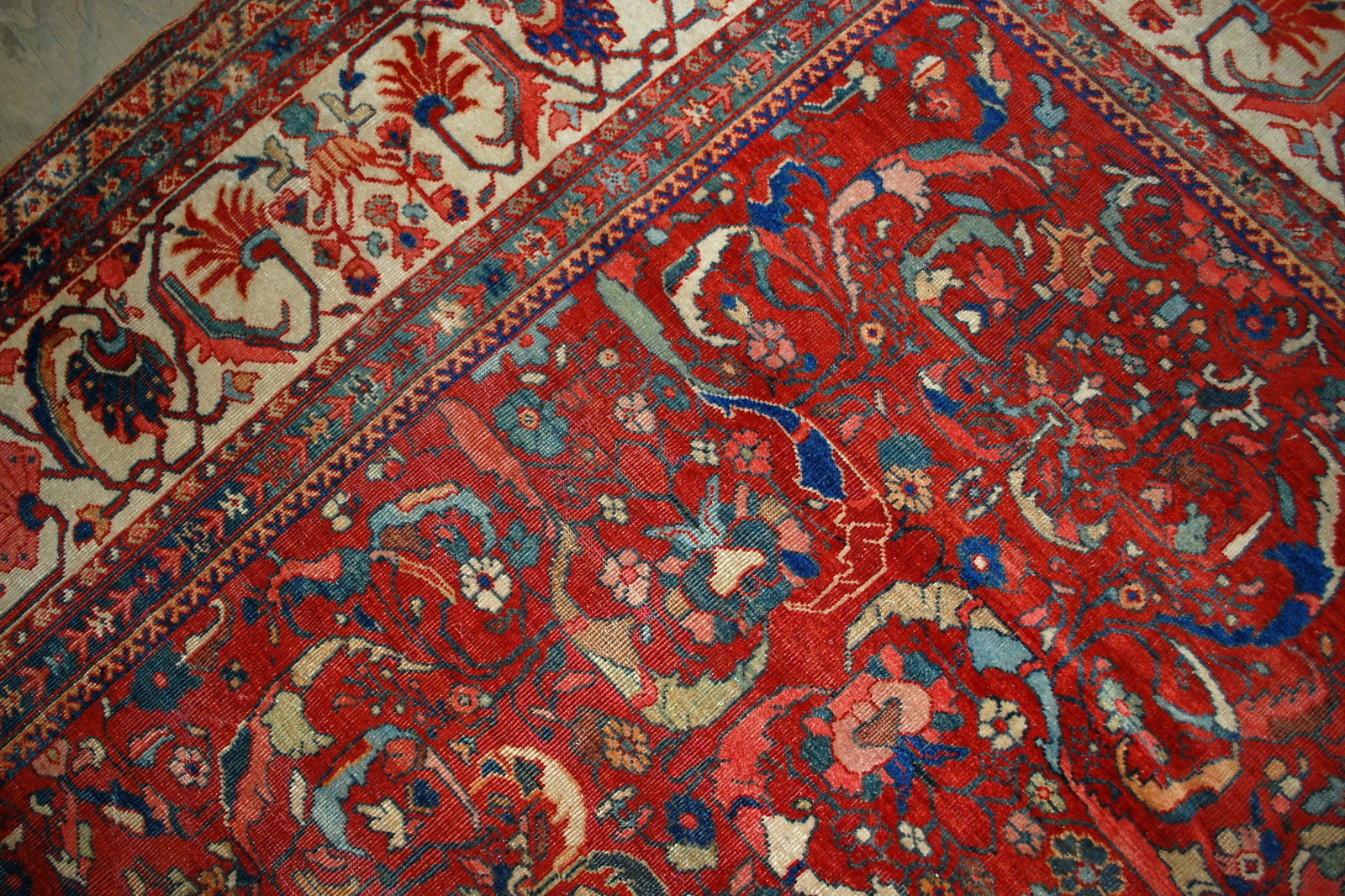 Handmade antique Persian Sultanabad rug 1880s