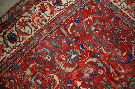 Handmade antique Persian Sultanabad rug 1880s