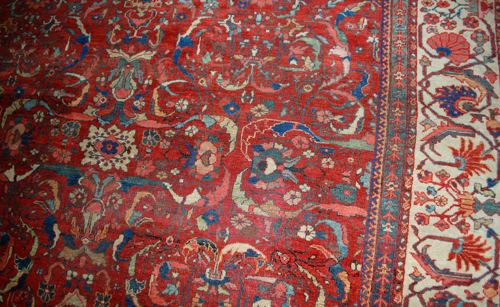 Handmade antique Persian Sultanabad rug 9.10' x 13' (303cm x 396cm) 1880s - 1B458 - One Royal Art