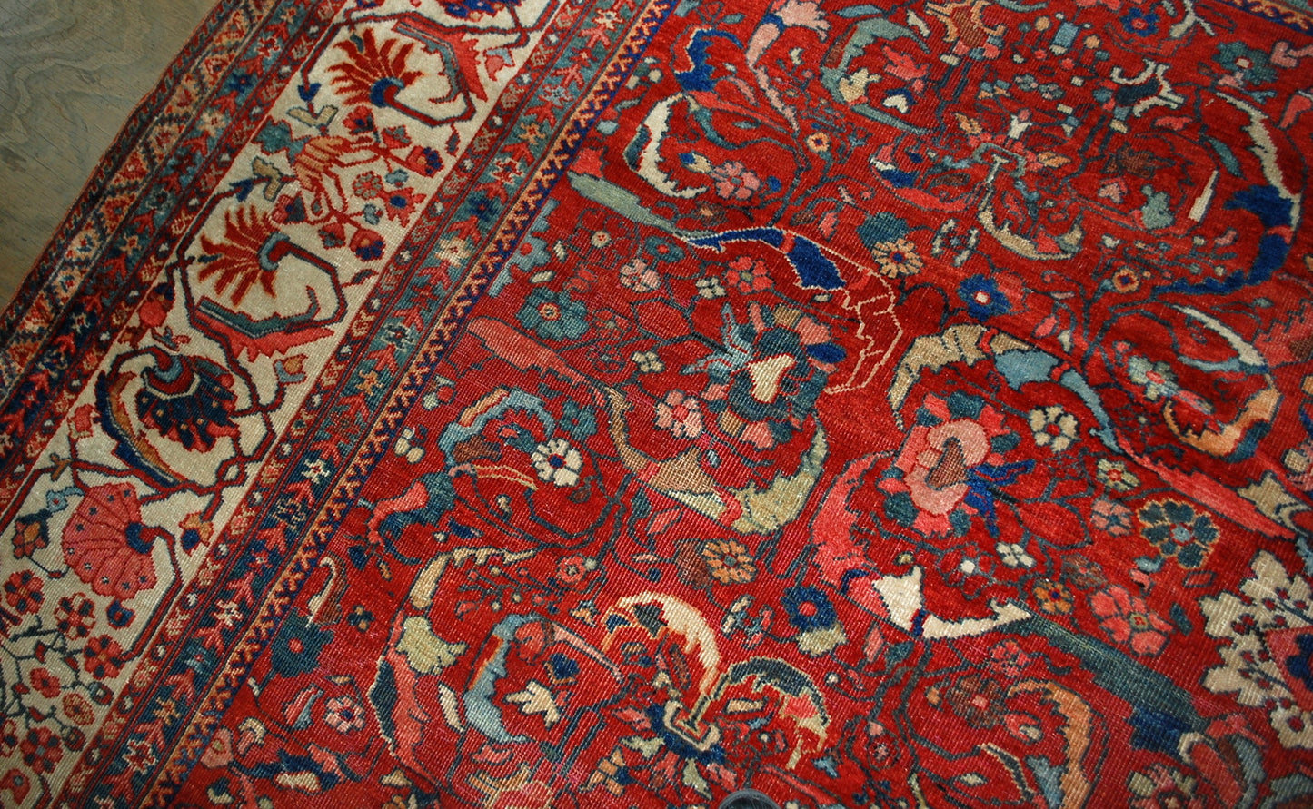 Handmade antique Persian Sultanabad rug 9.10' x 13' (303cm x 396cm) 1880s - 1B458