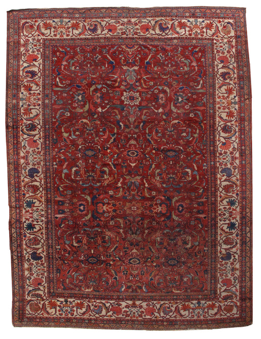 Handmade antique Persian Sultanabad rug 1880s