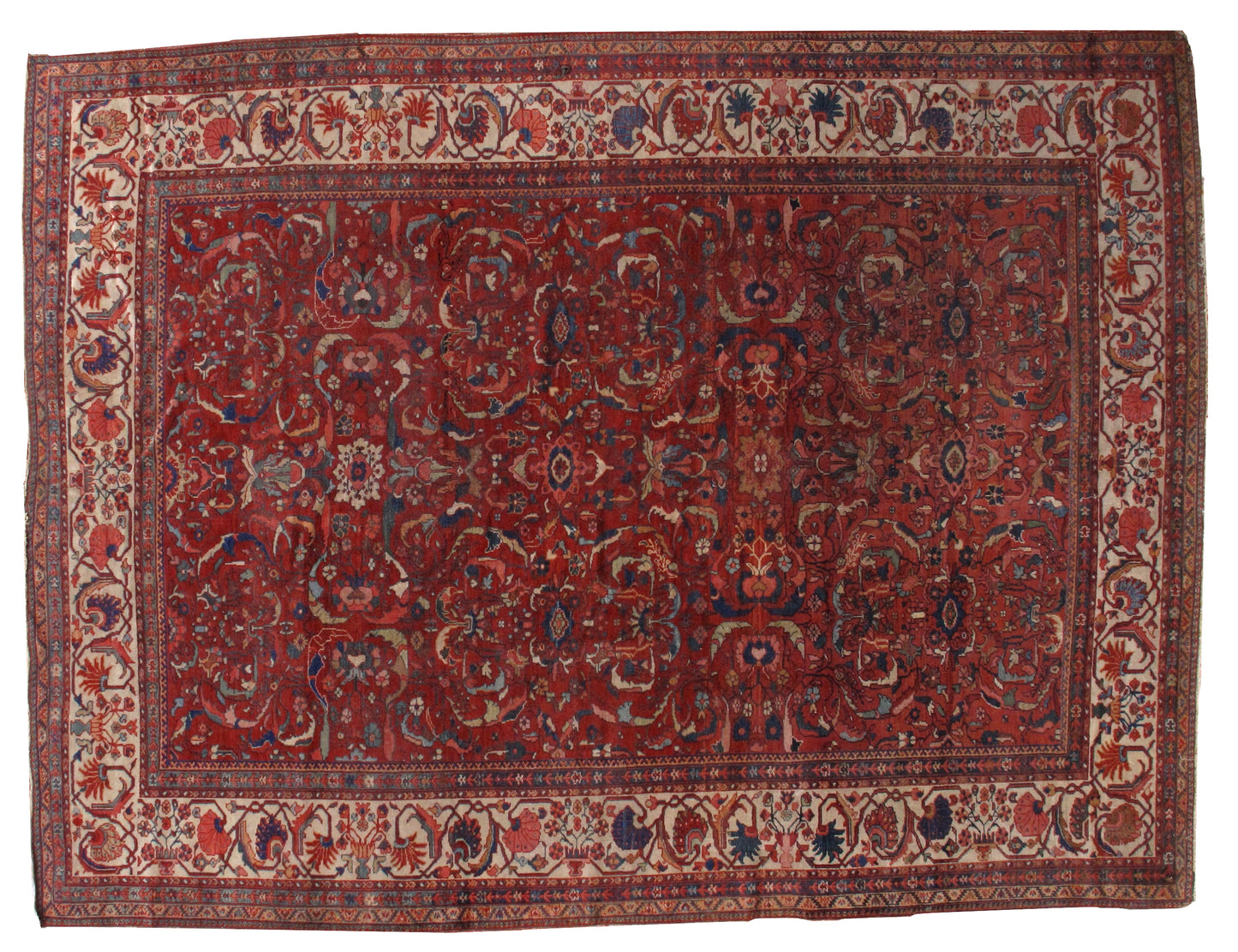Handmade antique Persian Sultanabad rug 9.10' x 13' (303cm x 396cm) 1880s - 1B458 - One Royal Art