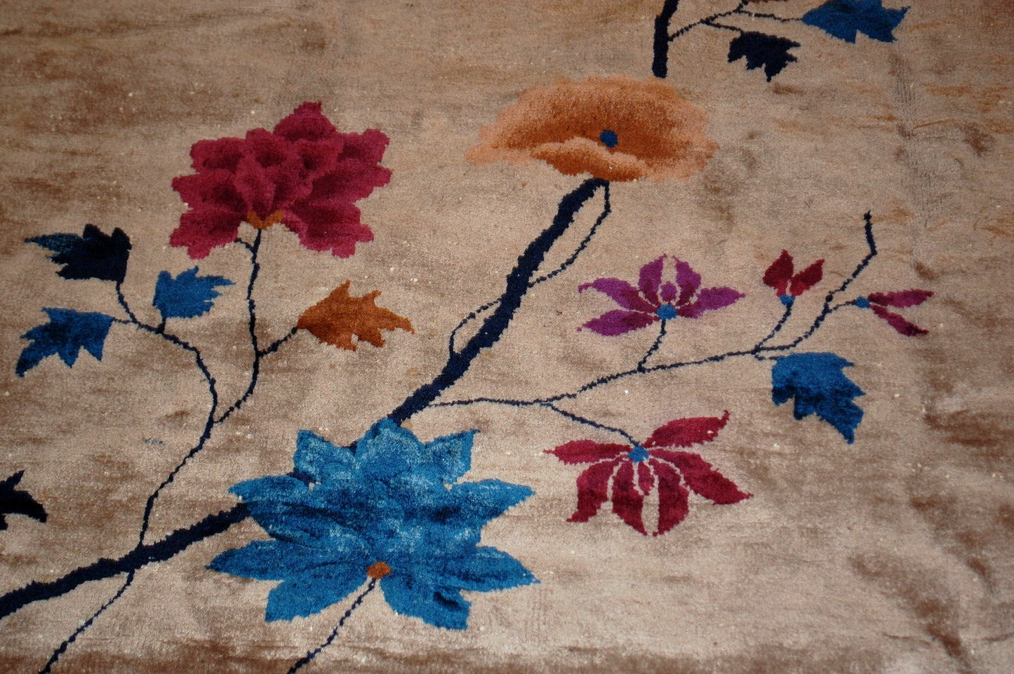 Handmade antique Art Deco Chinese rug 11.4' x 15.8' (347cm x 481cm) 1920s -1B469