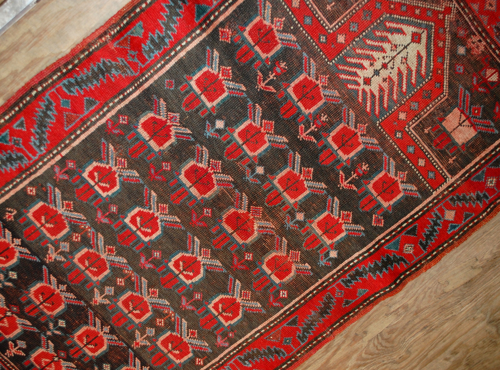Handmade antique Caucasian Karabagh rug 1890s