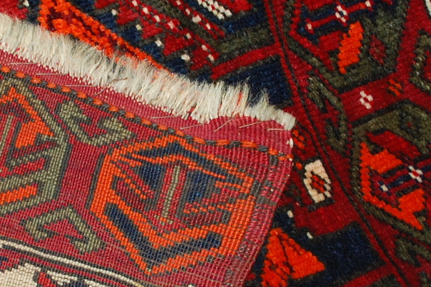 Handmade antique collectible Turkish Yastik rug 1890s