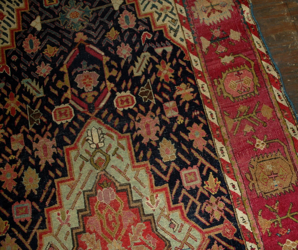 Handmade antique Caucasian Karabagh rug 1880s