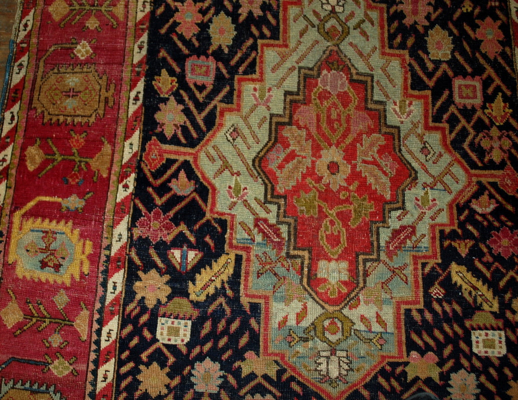 Handmade antique Caucasian Karabagh rug 1880s