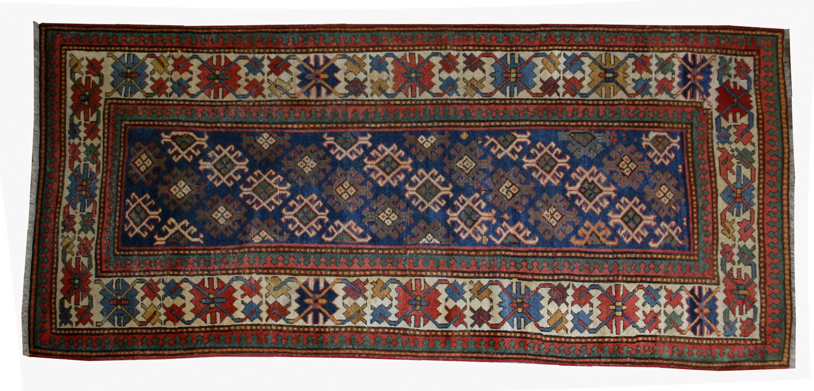 Handmade antique Caucasian Gendje rug 1880s
