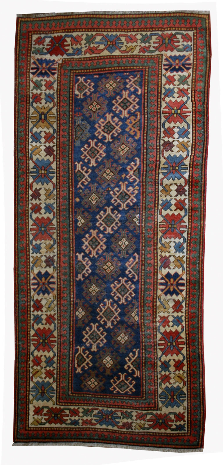 Handmade antique Caucasian Gendje rug 1880s