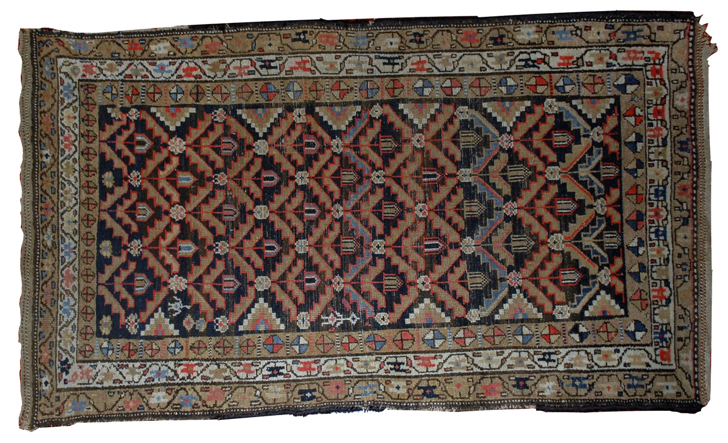 Handmade antique Persian Hamadan rug 1920s