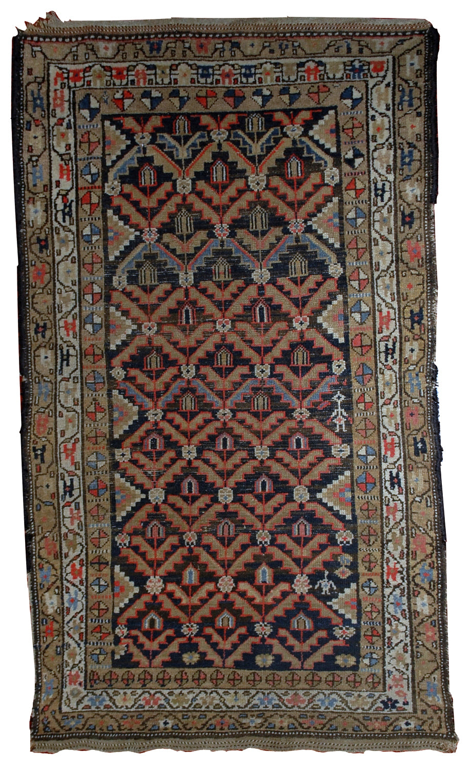 Handmade antique Persian Hamadan rug 1920s
