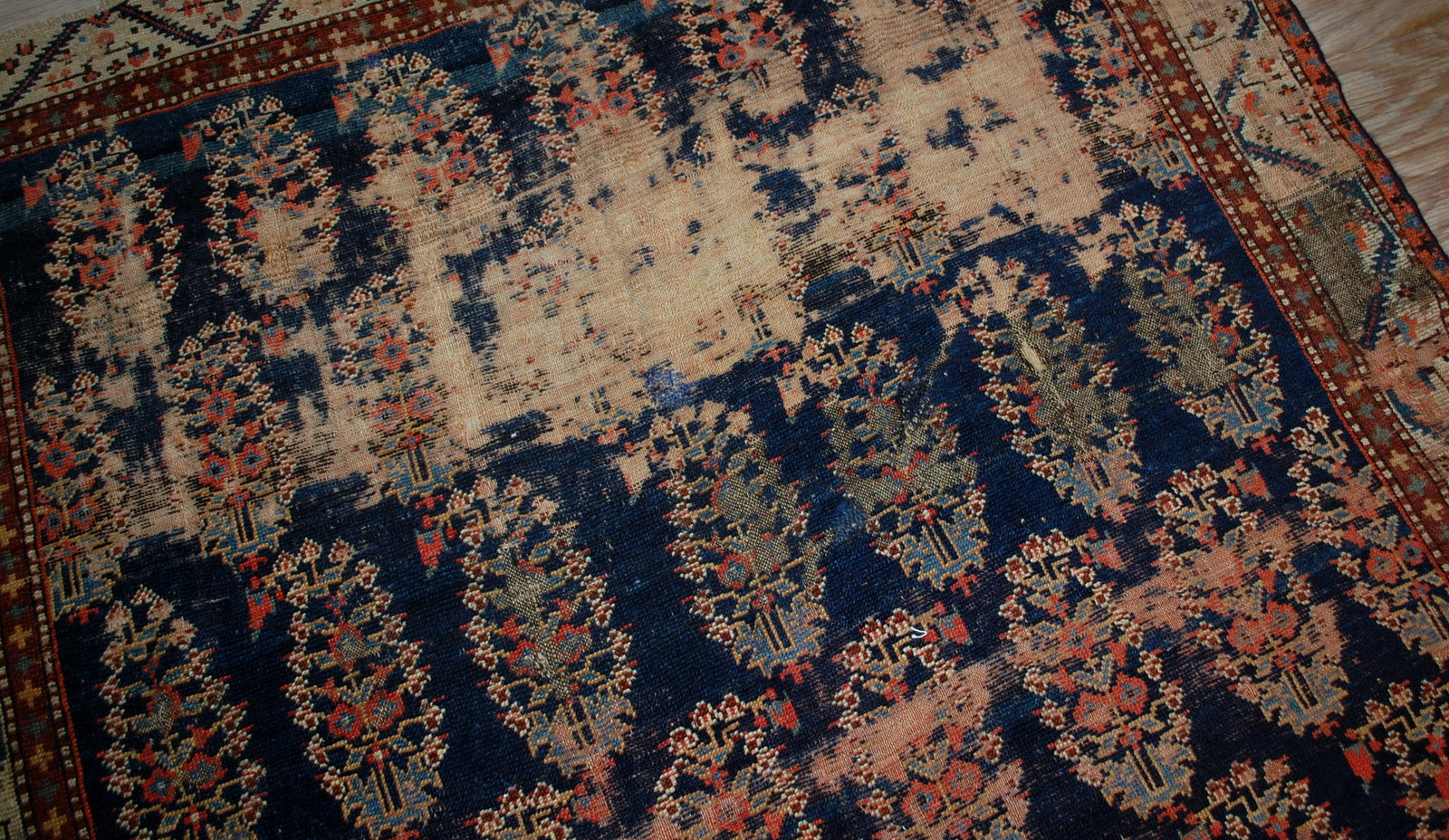 Hand made antique Northwest Persian rug in original condition. This runner is collectible, has been made in the beginning of 19th century
