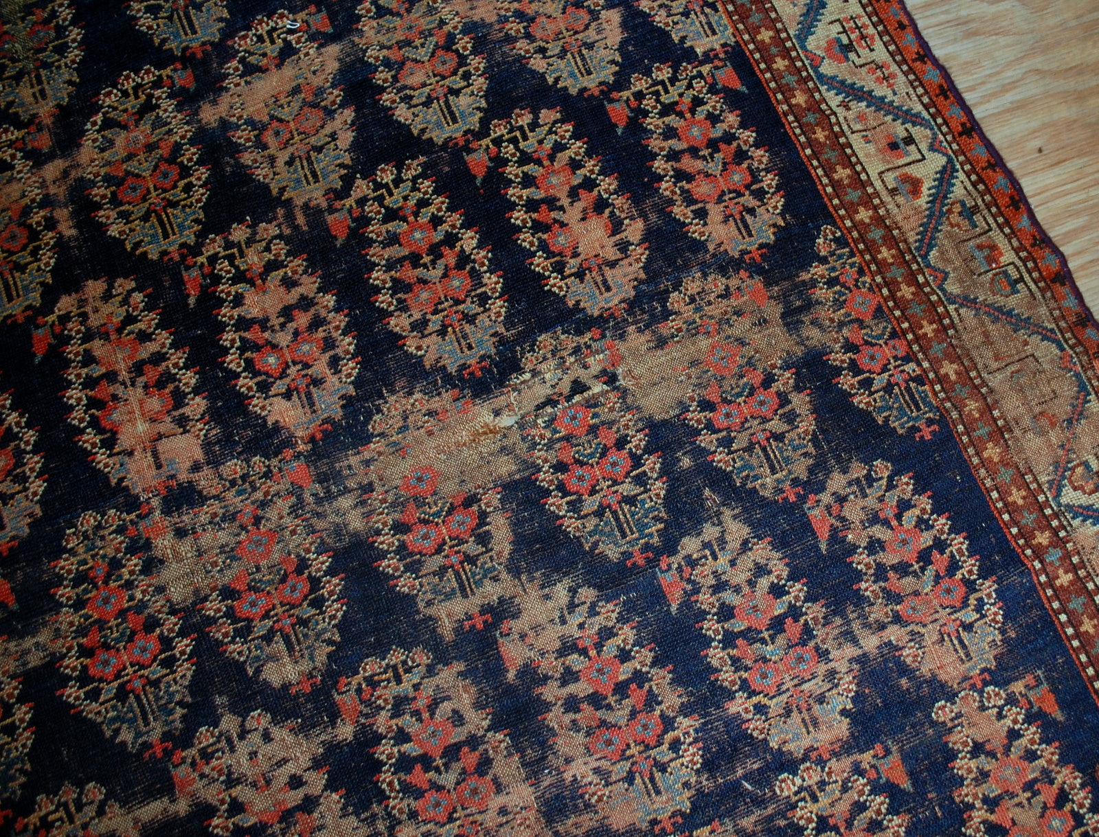 Hand made antique Northwest Persian rug in original condition. This runner is collectible, has been made in the beginning of 19th century