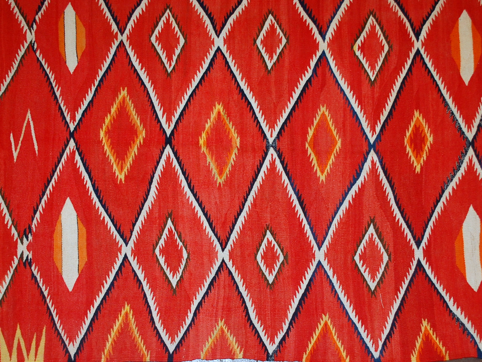 Handmade antique collectible Native American Navajo blanket 1870s