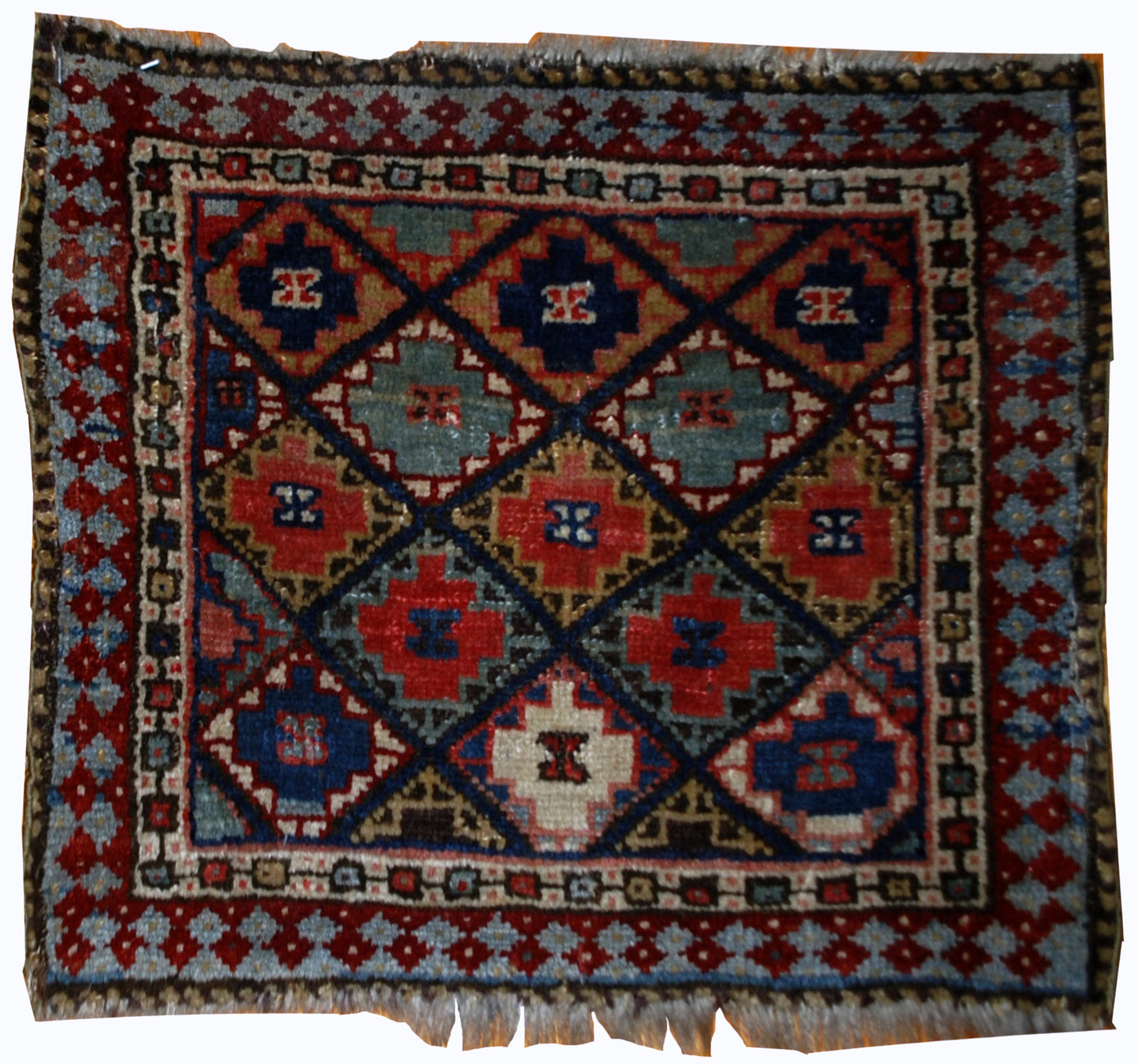 Handmade antique collectible Persian Jaf Kurdish bag face 1880s