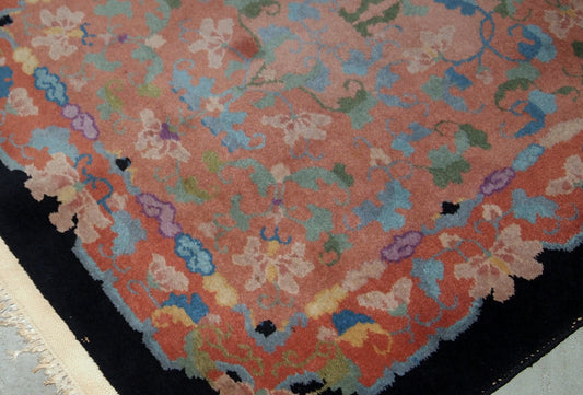 Handmade antique Art Deco Chinese rug 1920s