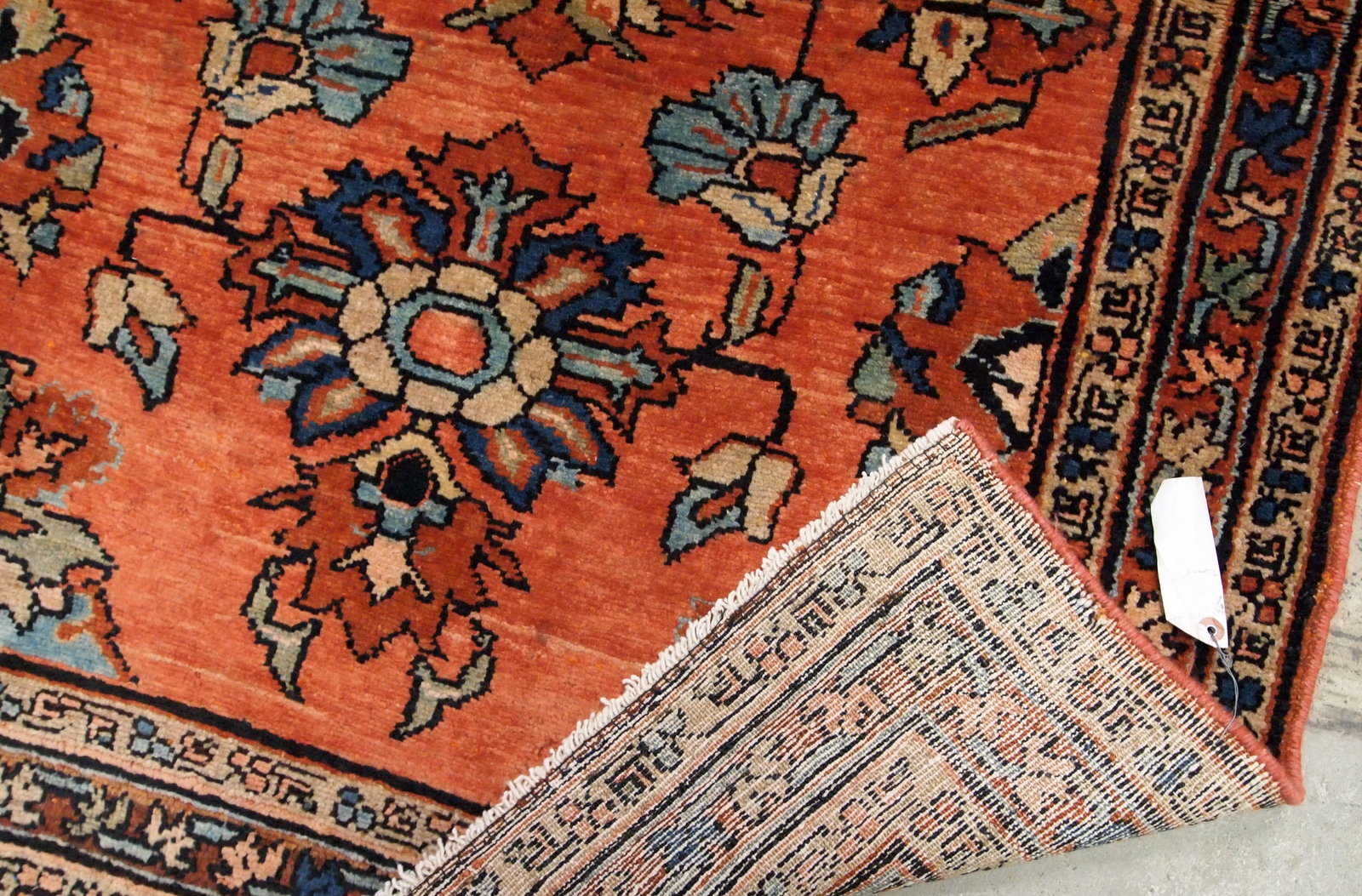 Handmade antique Persian Lilihan rug 1920s