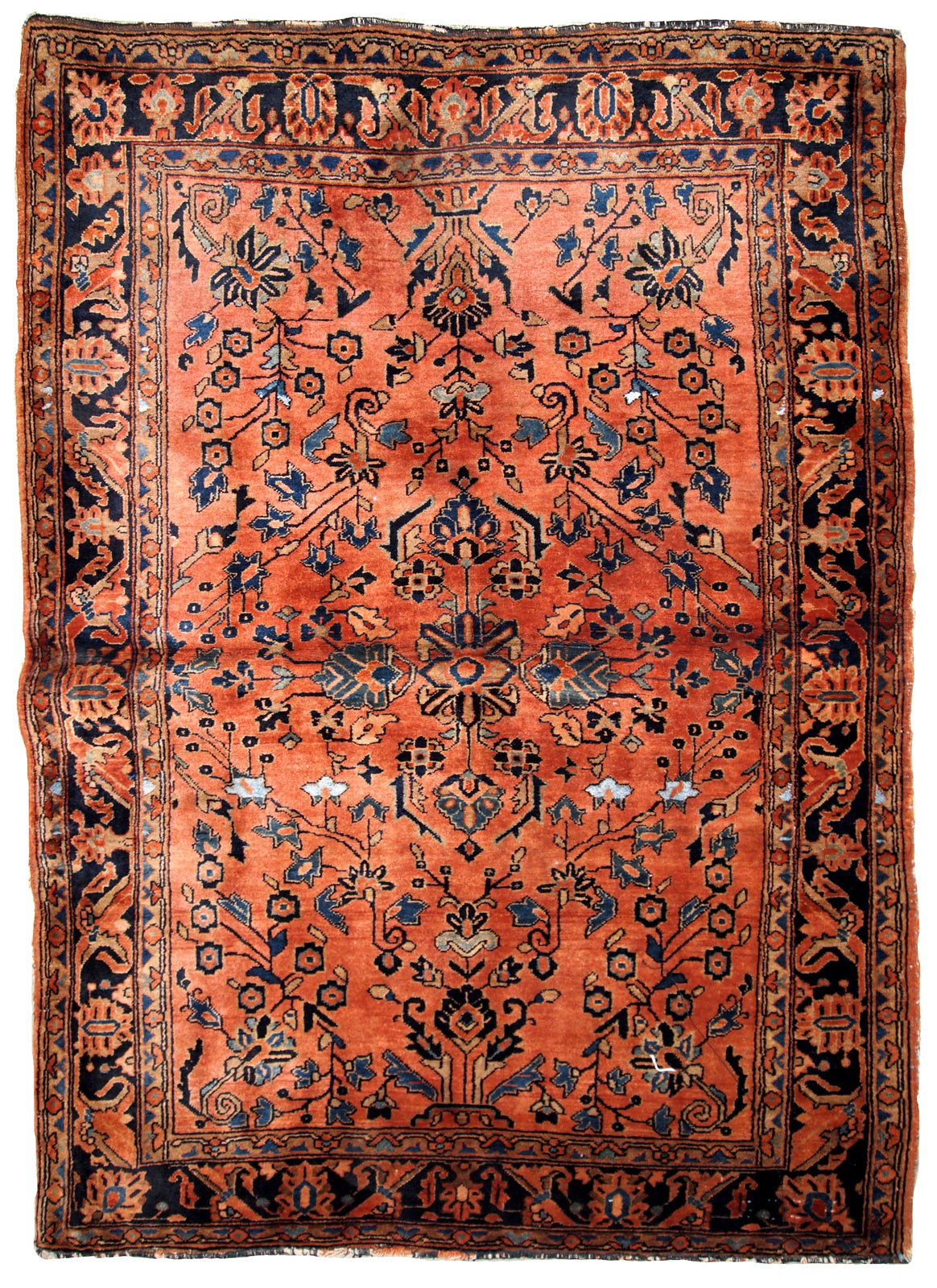 Handmade antique Persian Sarouk rug 1920s