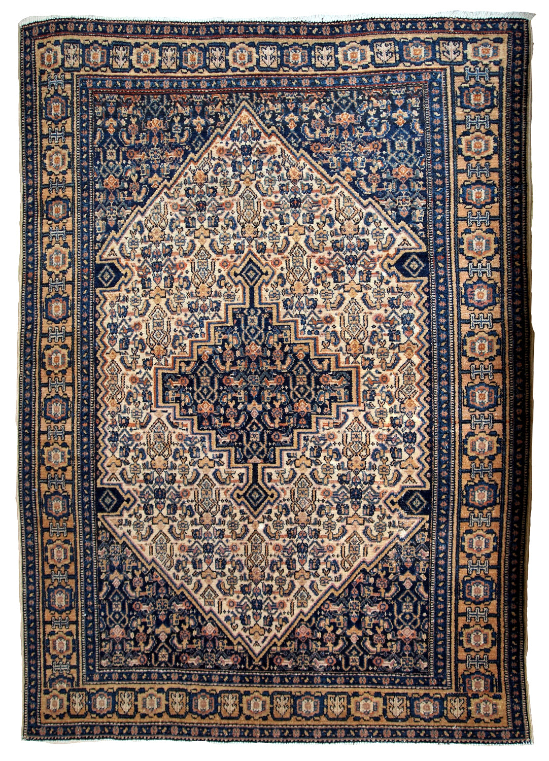 Handmade antique Persian Bibikabab rug 1920s
