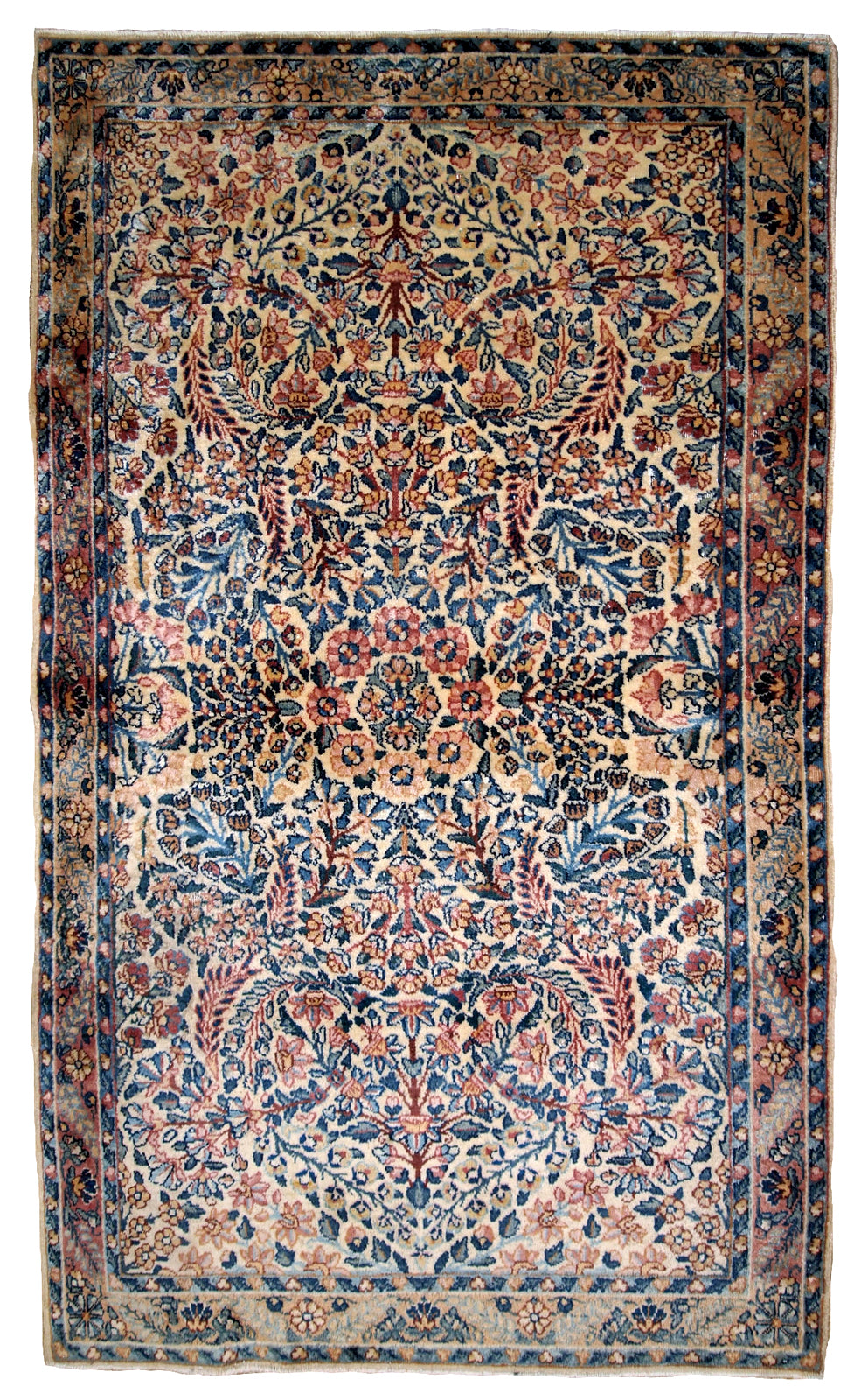 Handmade antique Persian Kerman rug 1920s