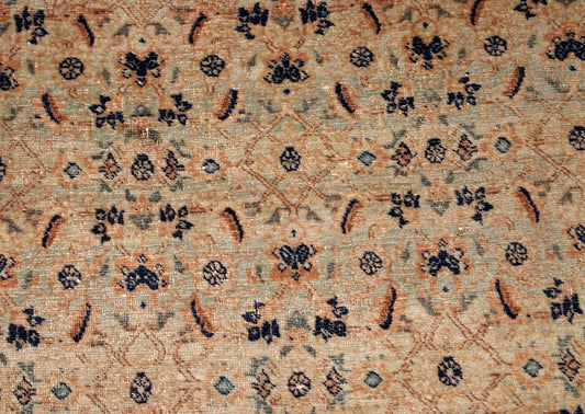Handmade antique Persian Tabriz Hajalili rug 1880s