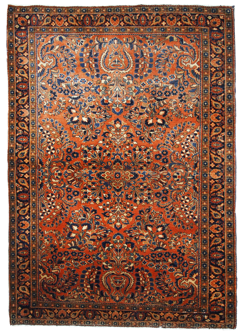 Handmade antique Persian Sarouk rug 1920s