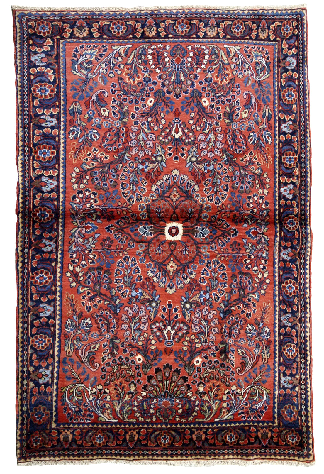 Handmade antique Persian Sarouk rug 1920s