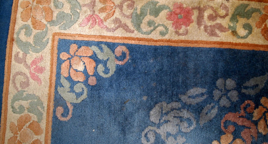 Handmade vintage Art Deco Chinese rug 1960s