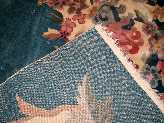 Handmade antique Art Deco Chinese rug 1920s