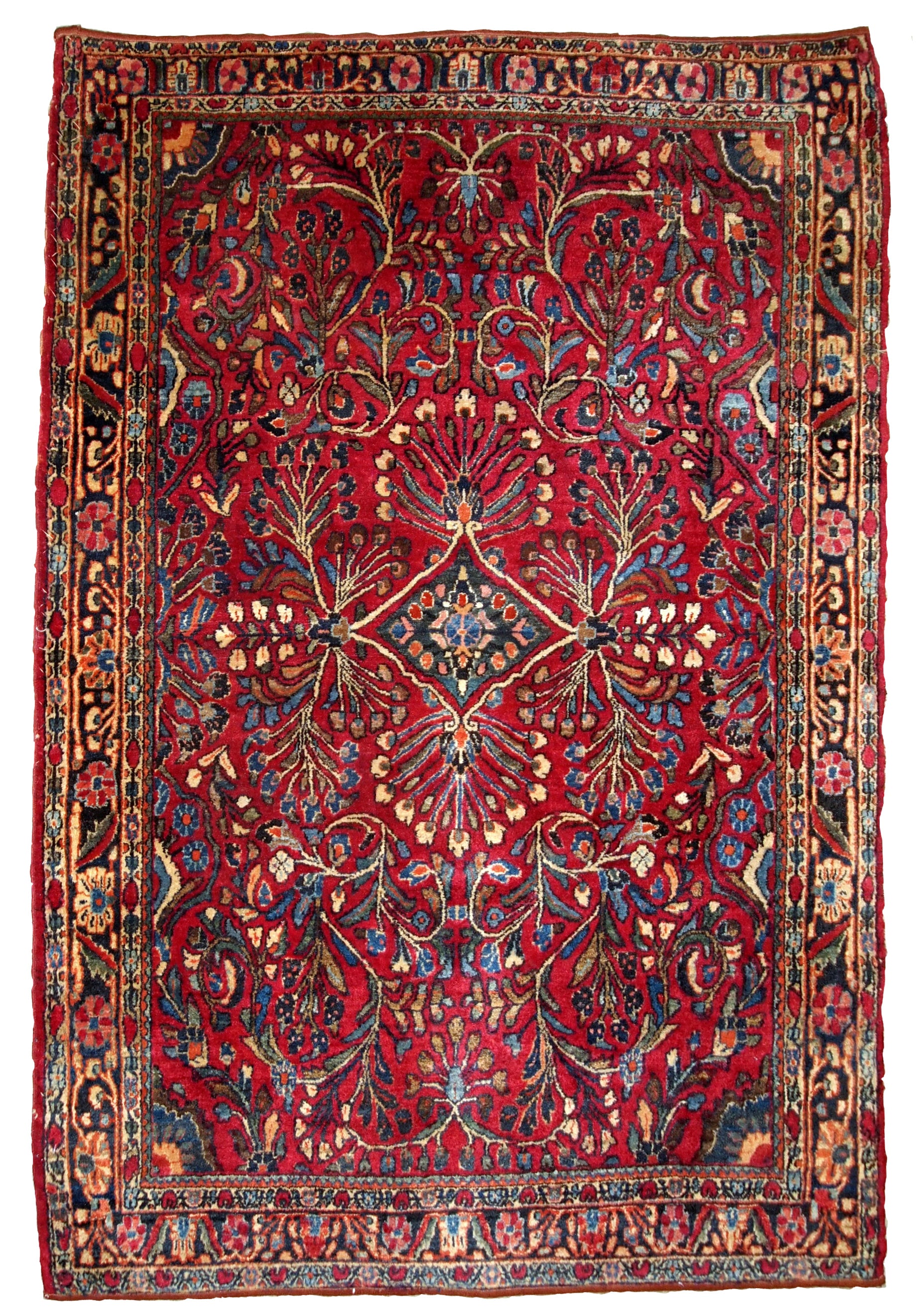 Handmade antique Persian Sarouk rug 1920s